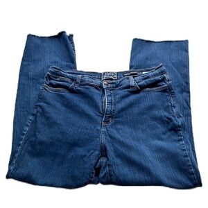 NYDJ size 16 premium denim jeans with frayed hem, pockets